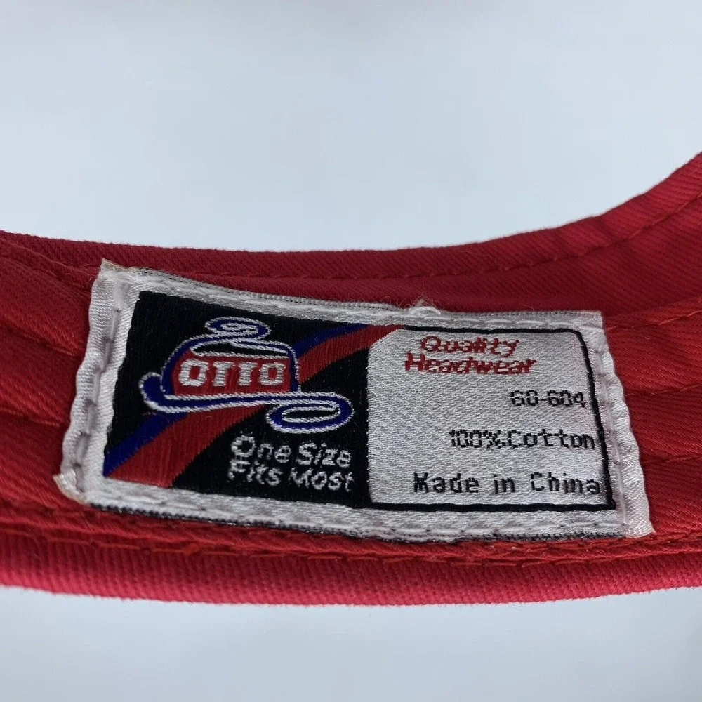 Watermelon Festival Visor Rush Springs Oklahoma Red Adjustable OSFM Otto Hat Cap